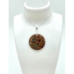 Brown Snowflake Obsidian Necklace Natural Gemstone Pendant